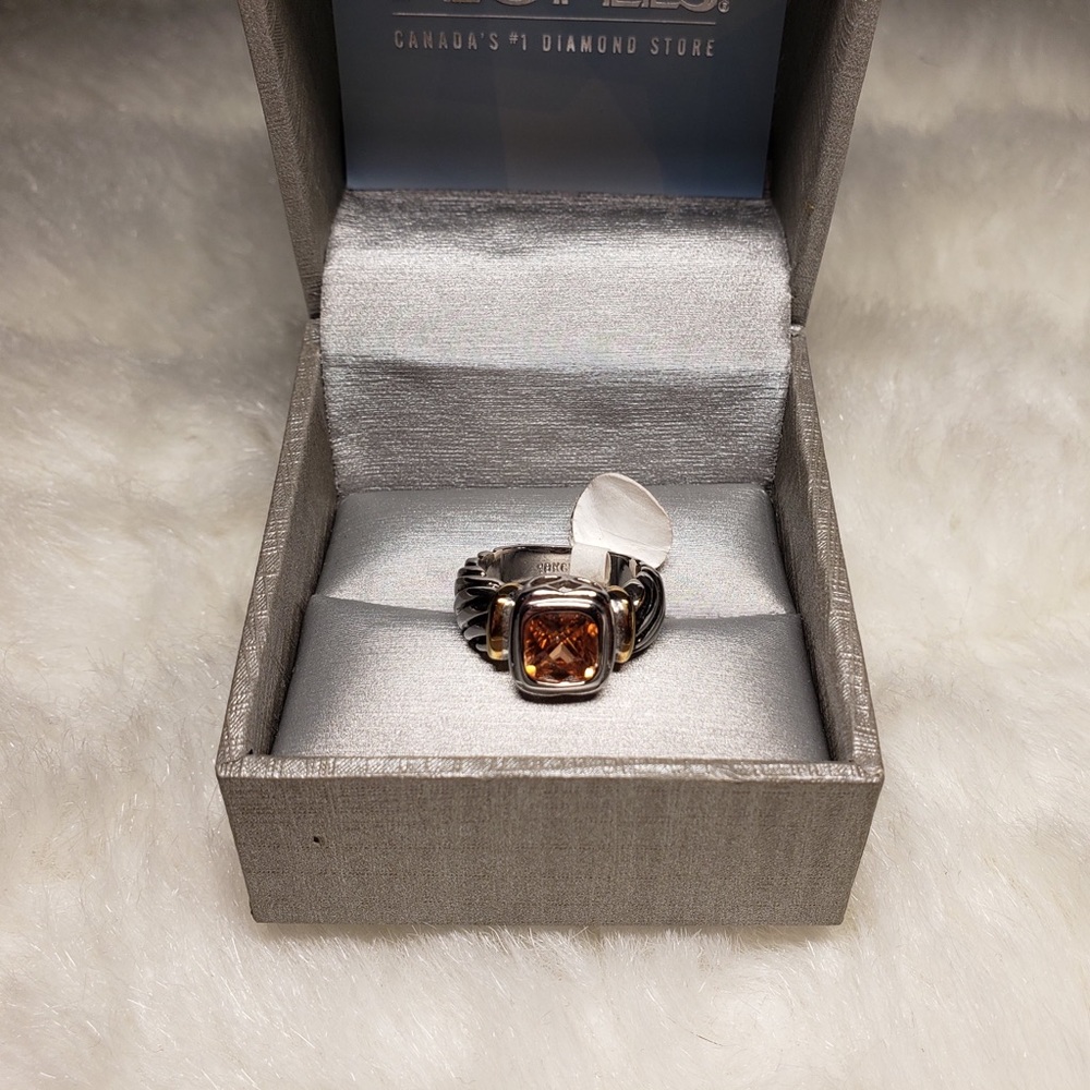 Women’s 18KGE Orange Topaz Ring Sizes 6 & 7